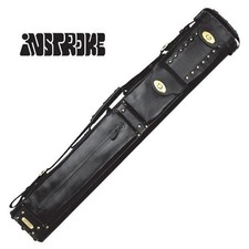 INSTROKE 2X4 POOL CUE CASE BLACK LEATHER BUILT SOLID BRAND NEW FREE SHIPPING