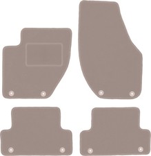 Fußmatten Automatten Velours Beige für Volvo V40 II 2012- 4-tlg