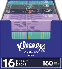 Kleenex 16 Pocket Packs (10 per Pack), White,...