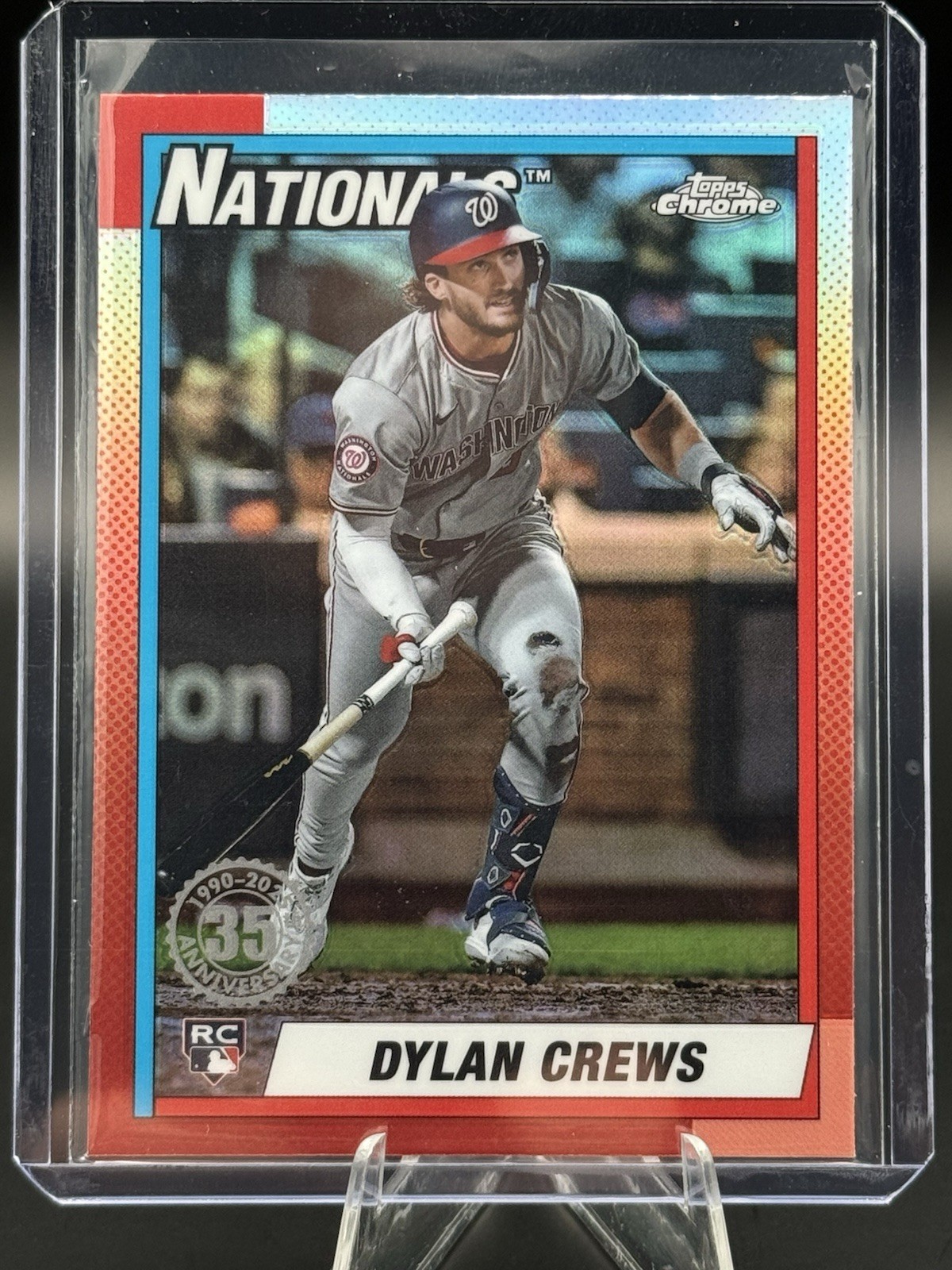2025 Topps Chrome Dylan Crews 1990 35th Anniversary Rookie #90CB-16 Nationals