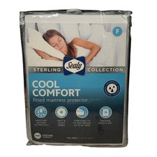 Sealy Sterling Collection Cool Comfort Full Fitted Mattress Protector White