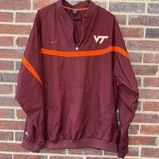 Mens Nike Virginia Tech University Pullover Size XL Jacket Coat Golf Windbreaker