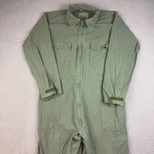 US Army Point Blank Armor Coveralls Large Green Flight Suit Jumpsuit Mechanic