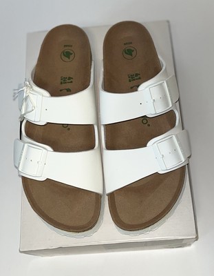 Birkenstock Papillio Arizona Grooved Vegan Sandals Women's Sz 41 L10 White NWT