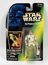 1996 Star Wars POTF Hoth Rebel Soldier .00 FIRST EDITION Green Card HOLOGRAM
