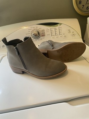 JEOESSY Grey Suede Ankle Boots Booties Size 8.5