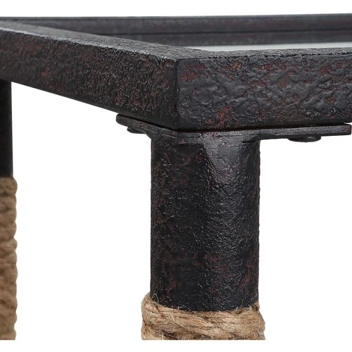 Uttermost 22880 Braddock Console Table Rustic Iron and Natural Fiber Rope - Picture 6 of 7