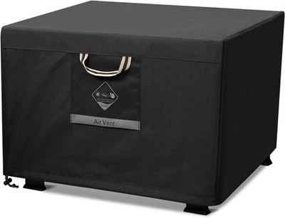 Fire Pit Cover Square Super Waterproof, 36'' L x 36'' W x 20'' H Black