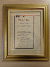 AC Milan Official Stock Certificate Action 1968 LARGE FRAME SIZE ▓