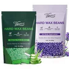 Hard Wax Beads,1LB Aloe + 1LB Lavender For Hair Removal,Gentle on... 