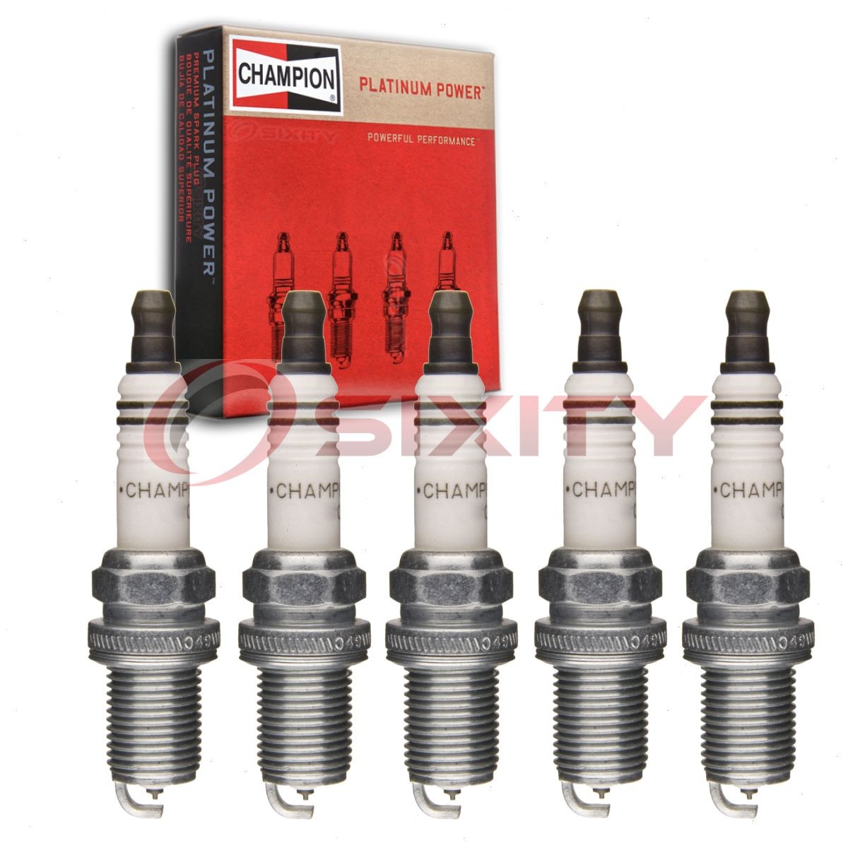 5 pc Champion Platinum Spark Plugs for 1992-1994 Audi S4 2.2L L5 Ignition vx