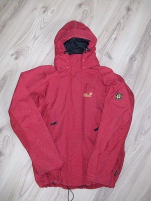 Rote Jack Wolfskin Texapore Funktionsjacke mit Schirmkapuze Unisex Gr. S / M