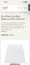Brand New Tutti Bambini Eco Fibre Cotbed Mattress 140 X 70 Still In Packaging