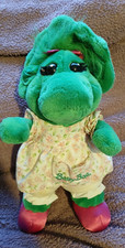 Barney The Dinosaur Baby Bop Green Dinosaur In Dress Soft Toy Plush