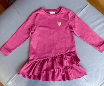 New Vertbaudet Sweatshirt Dress Sport Girls Size 5 Y Fleece Pink