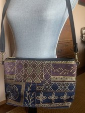 DANNY K TAPESTRY CROSSBODY PURSE WITH REMOVEABLE OR ADJUSTABLE STRAPS