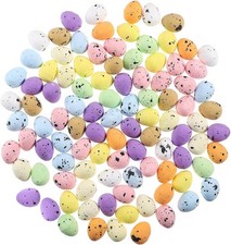100Pcs Colorful Mini Easter Eggs Bulk Decorative Small Foam Eggs Speckled