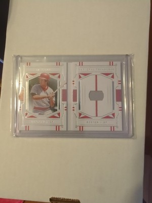 2021 National Treasures Legendary Booklet Fred Lynn Red Sox Game Worn Patch 1/49
