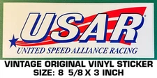 UNITED SPEED ALLIANCE RACING - VINTAGE ORIGINAL VINYL DECAL STICKER - DRAG NHRA