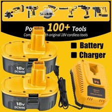 2PACK 18 Volt For DeWalt 18V 7.0Ah Battery / Charger DC9096 DC9099 DC9096-2