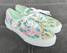 Vans Kid s Girl s White Colored Rainbow Seahorse Sneakers Shoes Size 3
