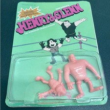 Rare Tom Neely's Henry & Glenn Lil' Wrestlin' Muscle Punks Figures, Loose Bubble