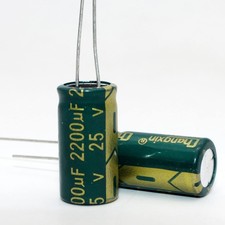 Pack of 10 2200UF 25V Capacitor 10x20mm Aluminum Electrolytic Capacitors fo...