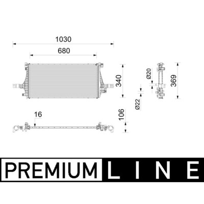 Kühler Elektromotor MAHLE CRE 12 000P für Volvo Polestar XC40 2 Ex40
