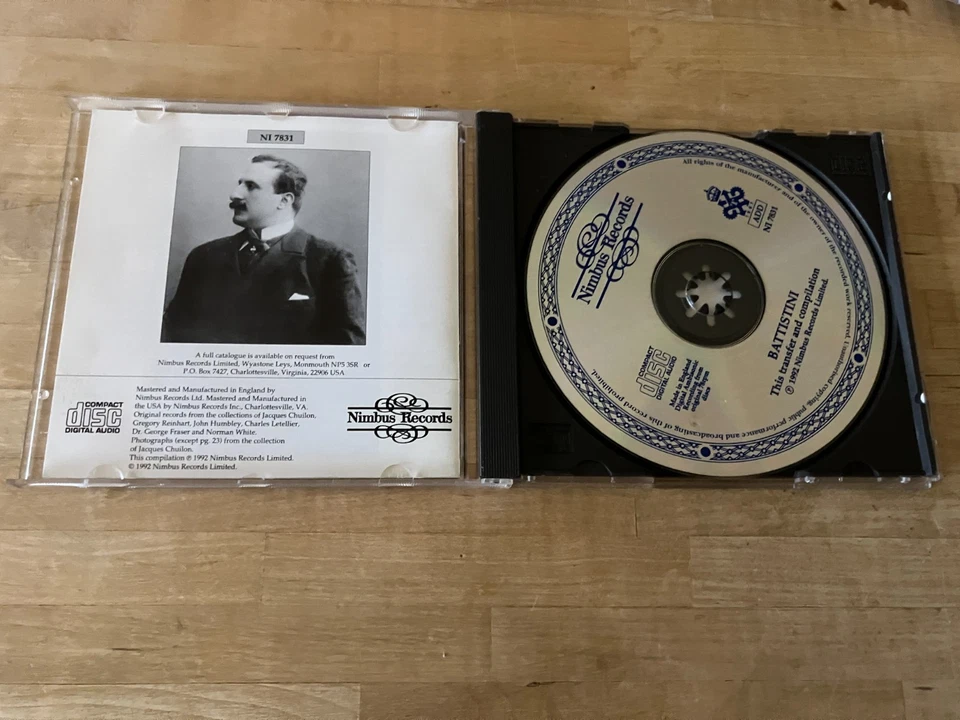 HISTORY Künstlerportait Mattia Battistini (1856-1928)  NIMBUS RECORDS PRIMA VOCE - Bild 3 von 3