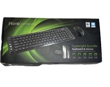 iHome Keyboard And Mouse W/ Side Panel Controls NIB IH-K251BB
