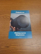 VINTAGE 1976 CELESTRON "MULTIPURPOSE TELEPHOTOS" BROCHURE/INSTRUCTION MANUAL
