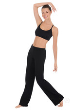 Dance New Pants Eurotard 44655 Black Bootcut Size Small Adult Jazz Tap