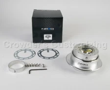 NRG Quick Release Steering Wheel Hub Kit Silver Gen 2.5