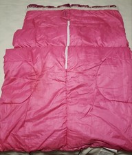 Vintage Sleeping Bag Pink + Storage Bag 33"x 75" Coleman Polyester