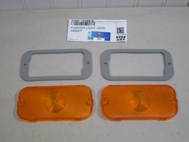 NEW 1964-1967 MERCURY COMET, CYCLONE AMBER PARKING LAMP LENSES, FORD