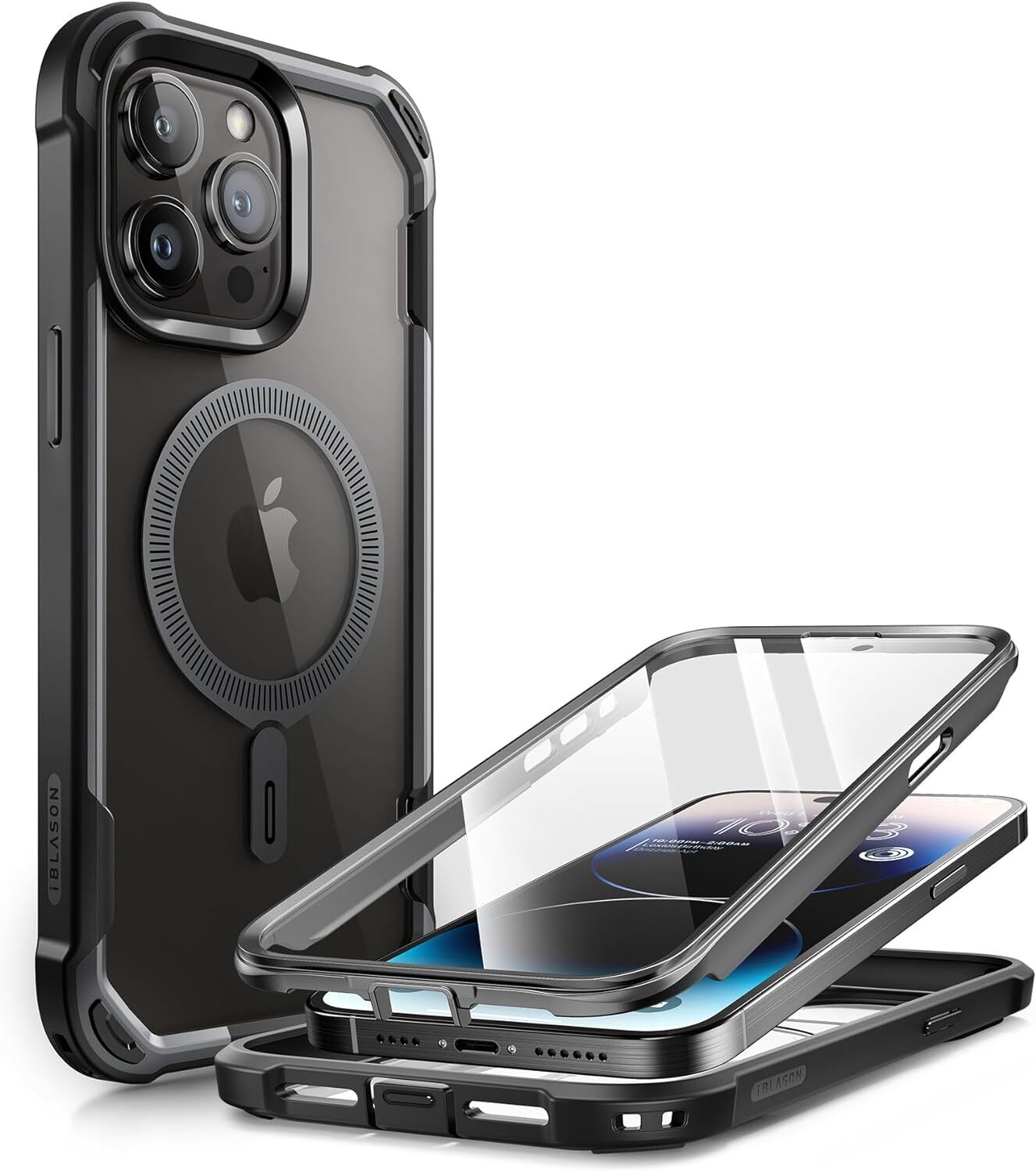 Ares Mag for iPhone 15 Pro Max Case with Screen Protector, [Compatible with MagS