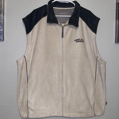 MEN'S PERRY ELLIS AMERICA SNO-FLEECE VEST-SIZE: 2XL Beige/gray