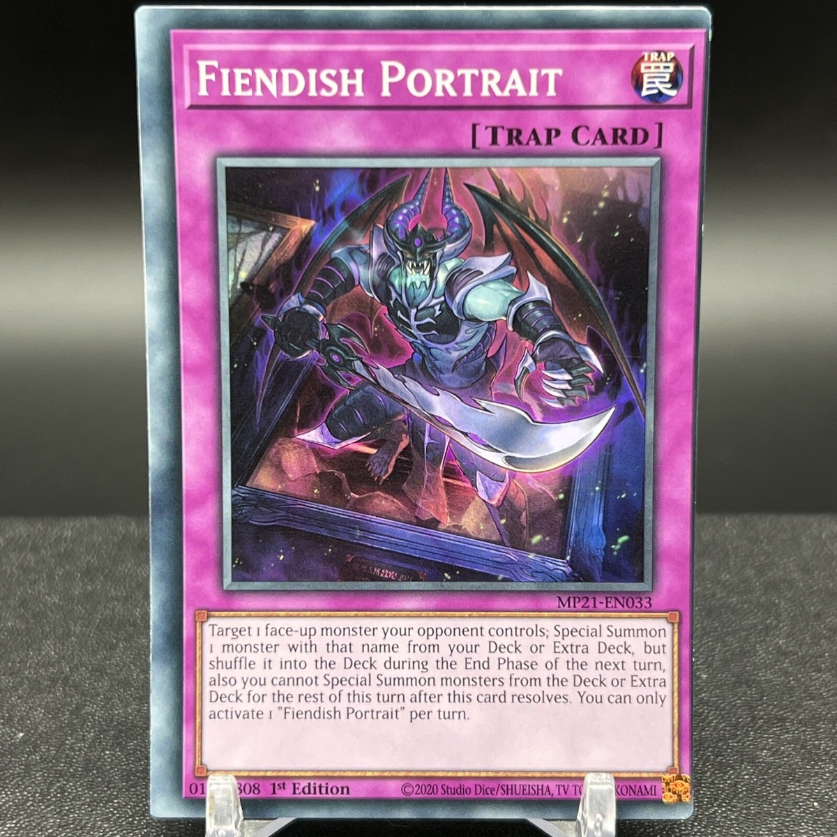 Fiendish Portrait MP21-EN033 MISCUT 1st Edition Super Rare Yugioh