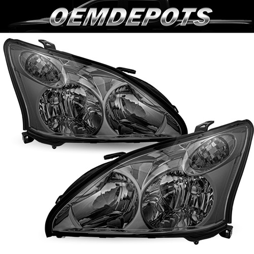 For 20042009 Lexus RX330 RX350 Smoke Pairs Halogen Headlights