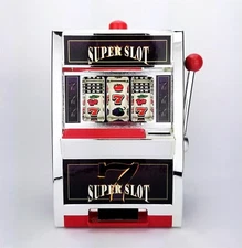 Super Slots 777 Casino Mini Arcade Machine Game Excalibur Electronics 207-2 RARE