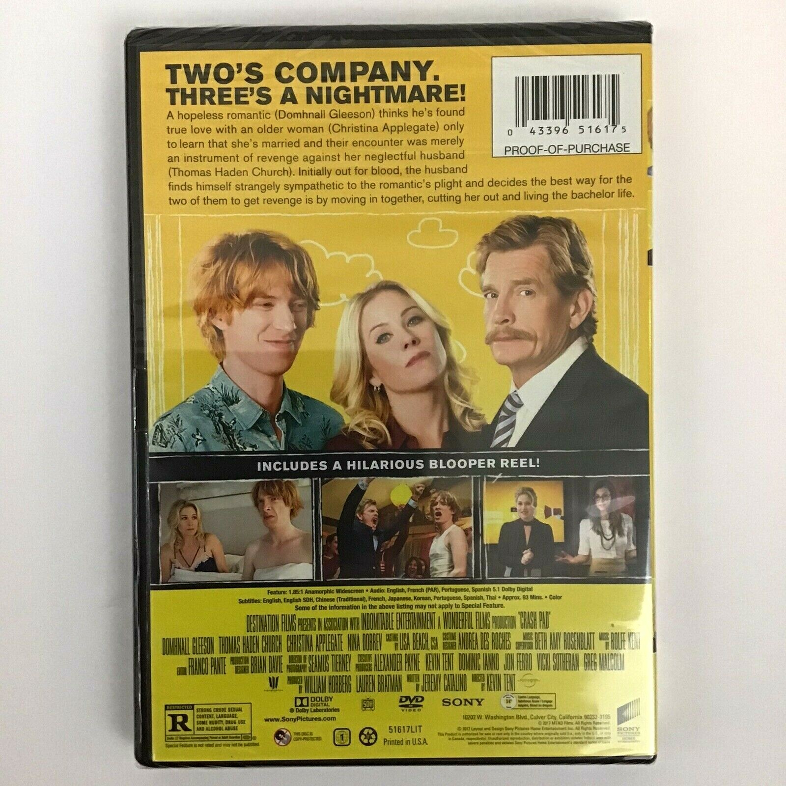 Crash Pad (DVD, 2017) Christina Applegate Domhall Gleeson Rated R