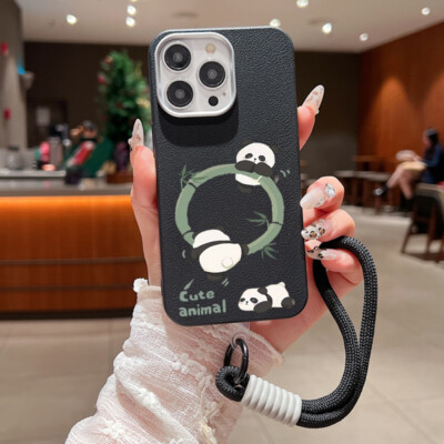 Lanyard Cute Case For Iphone 12 Pro Max 3D Coffee Badges Lanyard