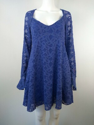 Free People Blue Skies Lace Babydoll Dress S Womens Bell Sleeve Purple Lined | eBay Free People Blue Skies Lace Babydoll Dress S Womens Bell Sleeve Purple Lined | eBay