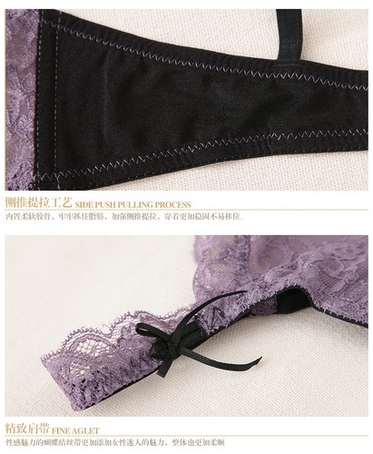 Sexy’s Women Bra Sets Embroidery Underwire Lace Bra Lingerie Bra And Panties Set - Picture 41 of 61