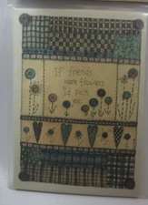 ZBOT 12 pack note card if friends were flowers Saltbox Illustrations vintage