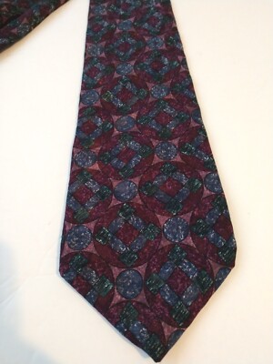 Erreuno Milano Vintage 100% Italian Silk RARE Mens Neck Tie Made In USA 
