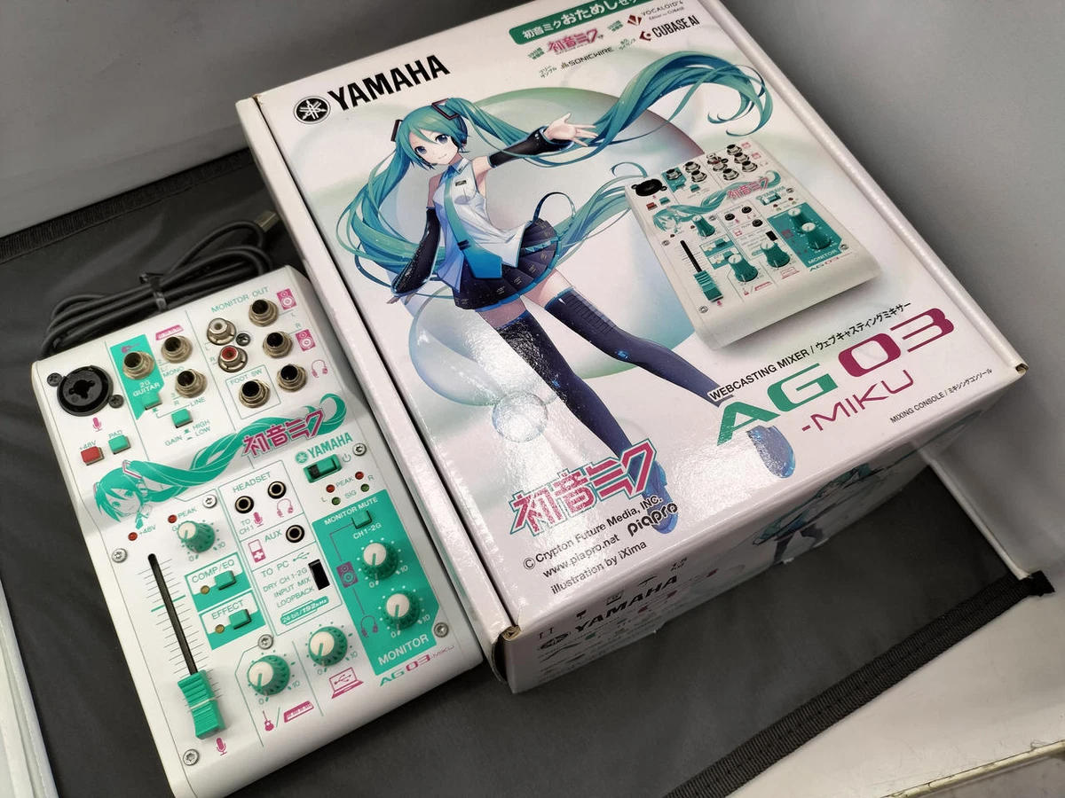 YAMAHA AG03-MIKU Hatsune Miku Webcasting Mixer 3-Channel USB Audio 