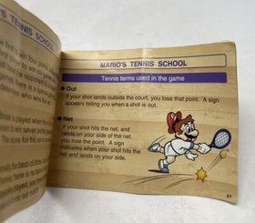 MARIO TENNIS VIRTUAL BOY NINTENDO INSTRUCTION Manual (RYM41 )