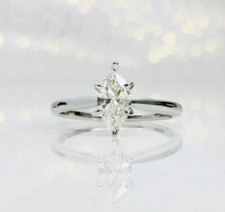 Solitaire 1.50Ct White Pear Cut CZ Engagement Ring In 925 Sterling Silver