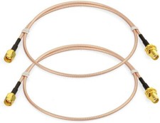 Bingfu SMA Female Bulkhead Mount to SMA Male RG316 Antenna Extension Cable 2-Pac